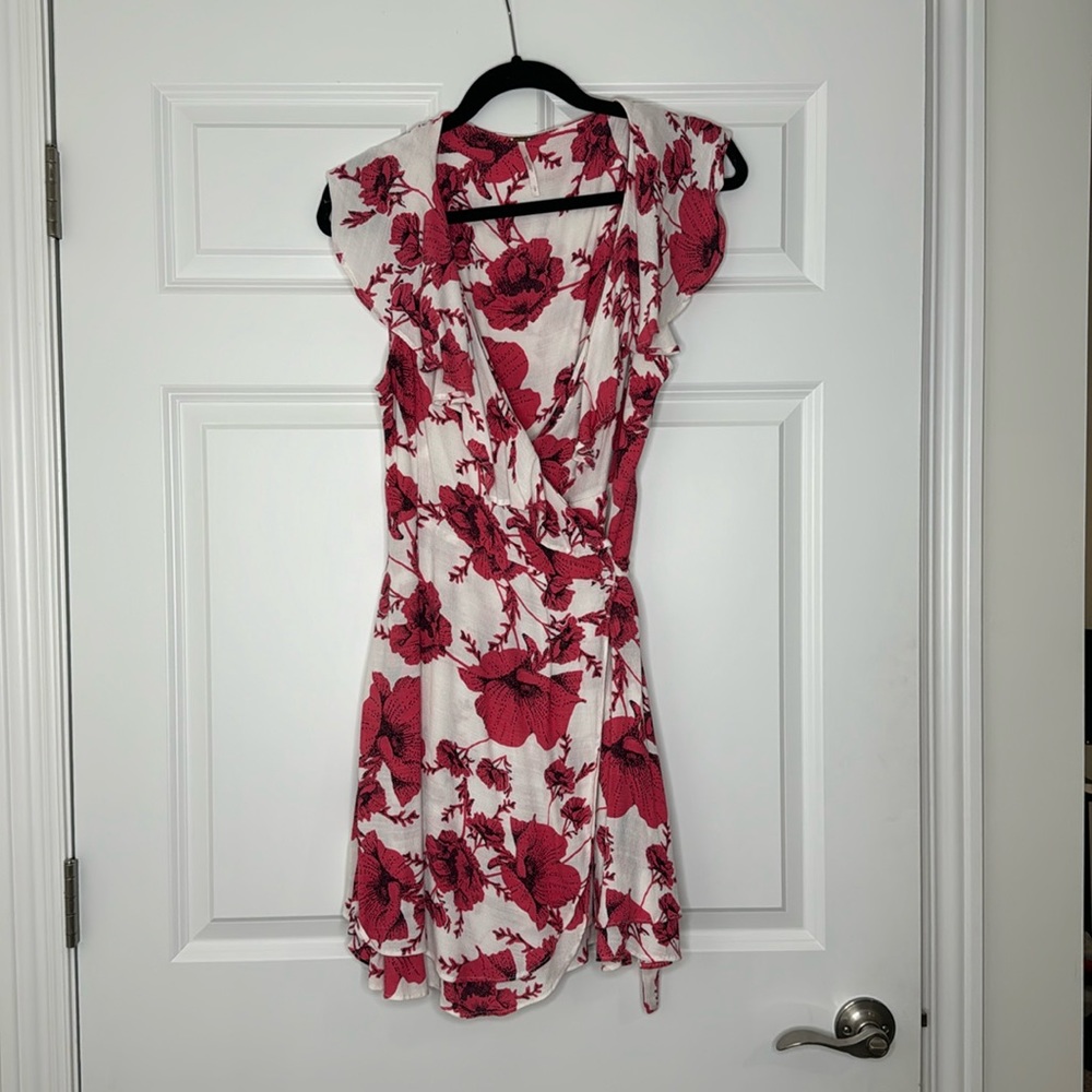 Free People floral wrap dress